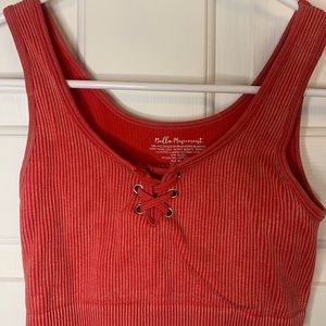 Bella Movement Red Seamless Crop Top Women’s Small Athleisure
